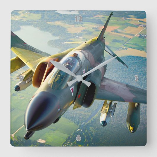 F-4ファントム スクエア壁時計 (正面)