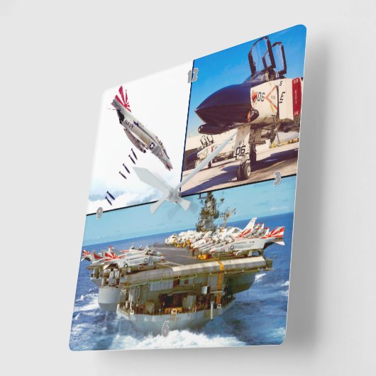 F-4ファントム スクエア壁時計 (傾斜)