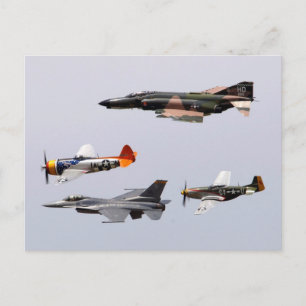 F-4ファントム、P-47 Thunderbolt、F-16ファイティングファルコ ポストカード