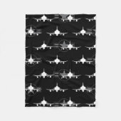 F-4ファントムII型軍隊戦闘機 フリースブランケット (正面)