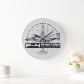 F-4ファントムII ラージ壁時計 (ホーム)