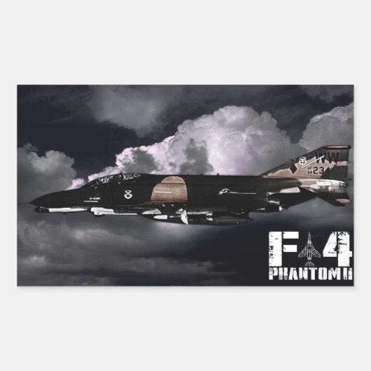 F-4ファントムII 長方形シール (正面)