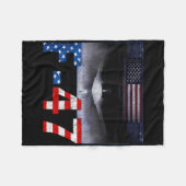 F-47米国スーパーパワー優位性、F47航空機 フリースブランケット (正面(横))