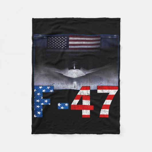 F-47米国スーパーパワー優位性、F47航空機 フリースブランケット (正面)