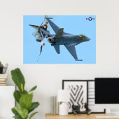 F-4 PHANTOM and F-16 FIGHTING FALCON ポスター (ホームオフィス)
