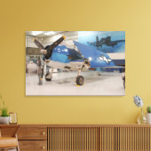 F-6Fヘルキャット第二次世界大戦の戦闘機飛行機 キャンバスプリント (インサイチュ (リビング))