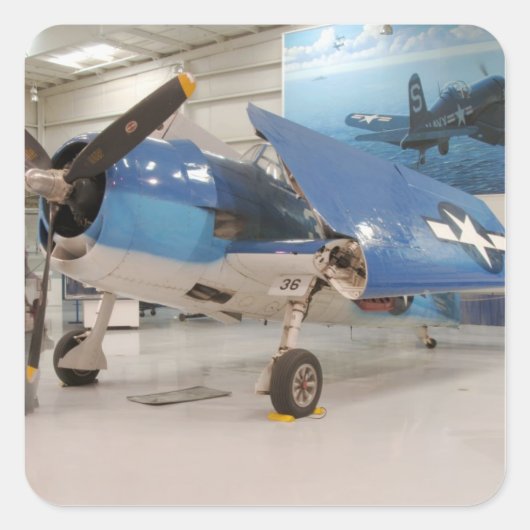 F-6F ヘルキャット 第二次世界大戦の戦闘機が スクエアシール (正面)