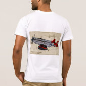 F-82対のムスタングのプロフィールのワイシャツ Tシャツ (裏面)