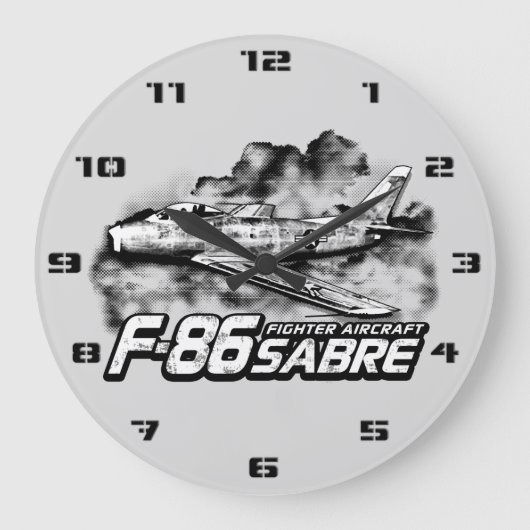 F-86セイバー ラージ壁時計 (正面)