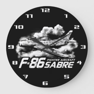 F-86セイバー ラージ壁時計