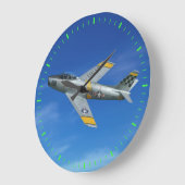 F-86F "Beautious乱暴者" ラージ壁時計 (傾斜)