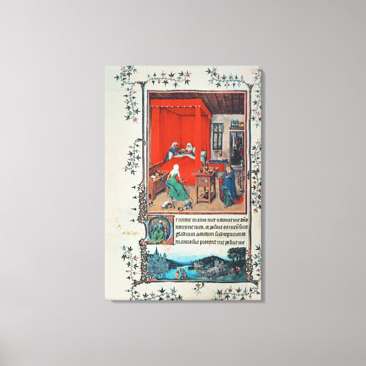 f.93vバプテスト者ヨハネとバプティスの誕生 キャンバスプリント (正面)