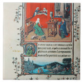 f.93v洗礼者ヨハネおよびBaptisの誕生 タイル (正面)