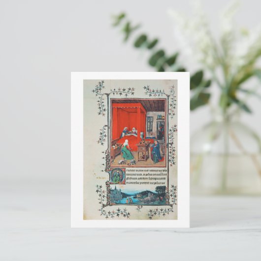 f.93v 洗礼者ヨハネの誕生とキリストの洗礼 ポストカード (スタンド正面)