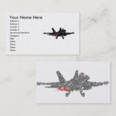F/A-18スズメバチの戦闘機の名刺 名刺 (正面/裏面)