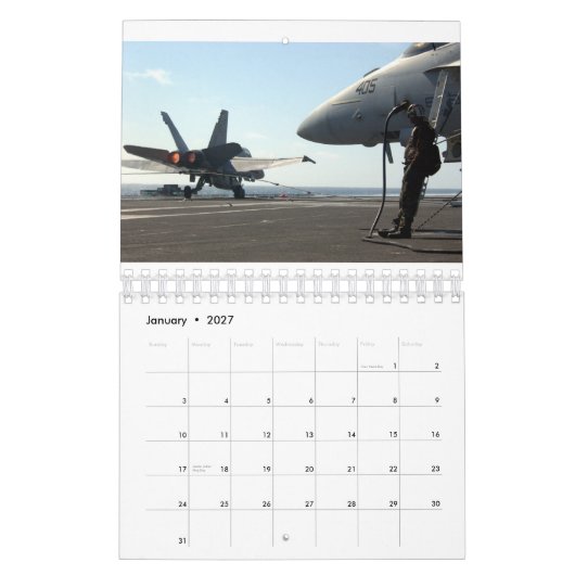 F/A-18スズメバチ2011年 カレンダー (1月 2027)