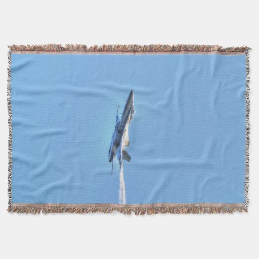 F/A-18ファイタージェット飛行機エアショーのスタント飛んでいる スローブランケット (正面)