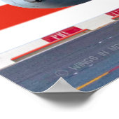 F/A-18ホーネすごいアメリカ国旗 ポスター (角)