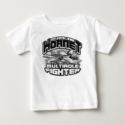 F/A-18ホーネットベビーロムパーTシャツ ベビーTシャツ (正面)