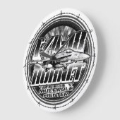 F/A-18ホーネット長時計アクリル壁時計 ラージ壁時計 (傾斜)