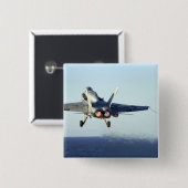 F/A-18Cホーネットがフライトデッキから発射 缶バッジ (正面&裏面)