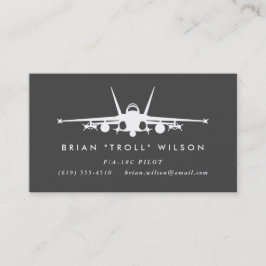 F/A-18C戦闘機のマッチングパイロット 名刺