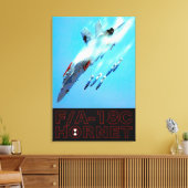 F/A-18C HORNET 24x36 キャンバスプリント (インサイチュ (リビング))