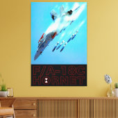 F/A-18C HORNET 32x48 キャンバスプリント (インサイチュ (リビング))