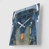 F/A-18Dホーネットコックピット スクエア壁時計 (傾斜)