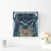 F/A-18Dホーネットコックピット スクエア壁時計 (ホーム)