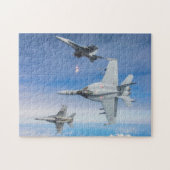F/A-18Eホーすごいネット（11x14インチ） ジグソーパズル (横)