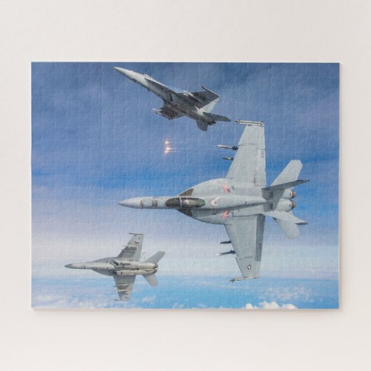 F/A-18Eホーすごいネット(16x20インチ) ジグソーパズル (横)