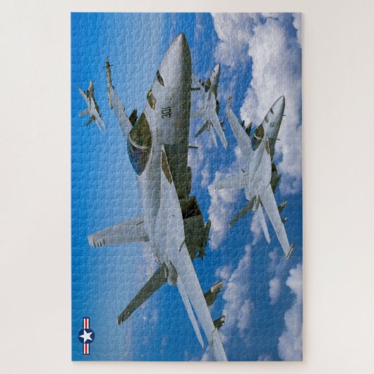 F/A-18Eホーすごいネット（20x30インチ） ジグソーパズル (縦)