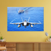 F/A-18Eホーネすごいット40x60 キャンバスプリント (インサイチュ (リビング))