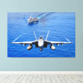F/A-18Eホーネすごいット40x60 キャンバスプリント (インサイチュ (ウッドフロア))