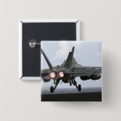 F/A-18Eホーネットがすごい起動 缶バッジ (正面&裏面)