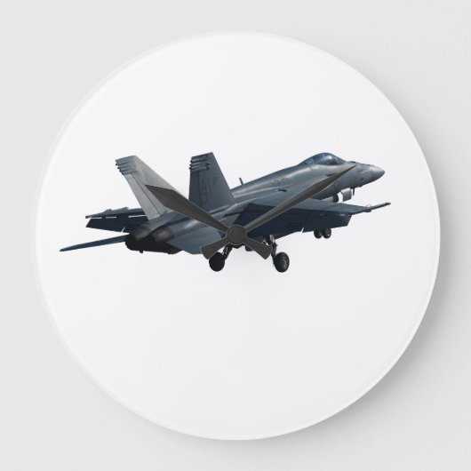 F/A-18E/F スーパーホーネット離陸 ラージ壁時計 (正面)