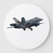 F/A-18E/F Super Hornet Takeoff ラージ壁時計 (正面)
