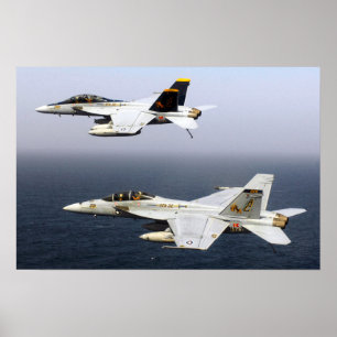 F/A-18Fによってすごいスズメバチ ポスター