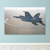 F/A-18Fホーネすごいット32x48 キャンバスプリント (インサイチュ (ウッドフロア))
