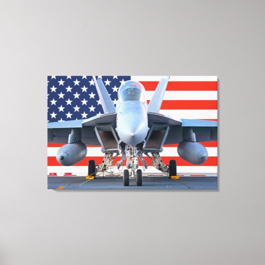 F/A-18F HORNET すごい 24x36 キャンバスプリント (正面)