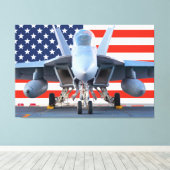 F/A-18F HORNET すごい 40x60 キャンバスプリント (インサイチュ (ウッドフロア))