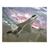 F/A-22ラプターが訓練任務を遂行する フォトプリント            (正面)