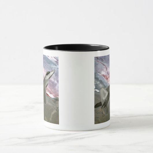 F/A-22ラプターが訓練任務を遂行する マグカップ (中央)