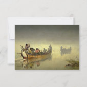 F. A. Hopkinsによるスーペリア湖霧のカヌー サンキューカード (正面)