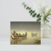 F. A. Hopkinsによるスーペリア湖霧のカヌー シーズンポストカード (スタンド正面)