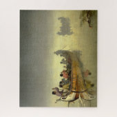 F. A. Hopkinsによるスーペリア湖霧のカヌー ジグソーパズル (縦)