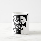 F Alphabet black butterfly モーフィングマグカップ (中央)