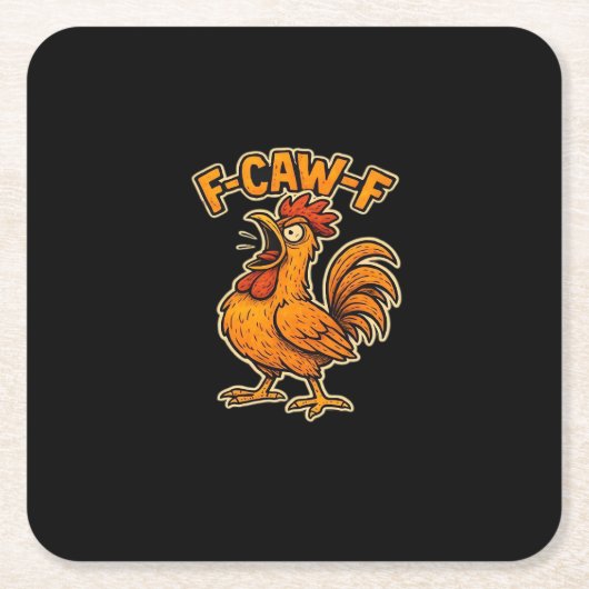 F Awk F 引用 スクエアペーパーコースター (正面)