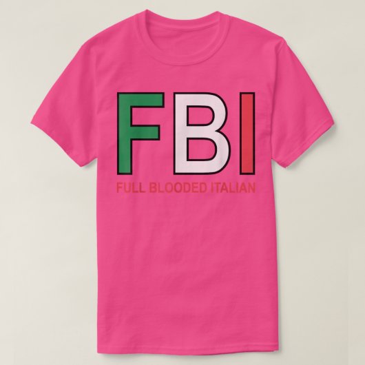 F B I全血の女子イタリアンメンズガールズ Tシャツ (デザイン正面)